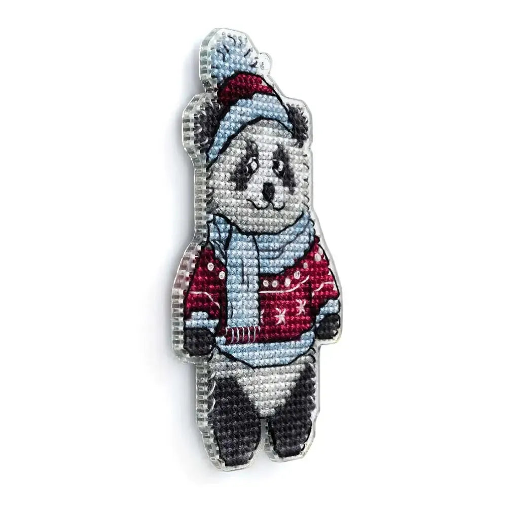 Cross-stitch kits on a plastic base