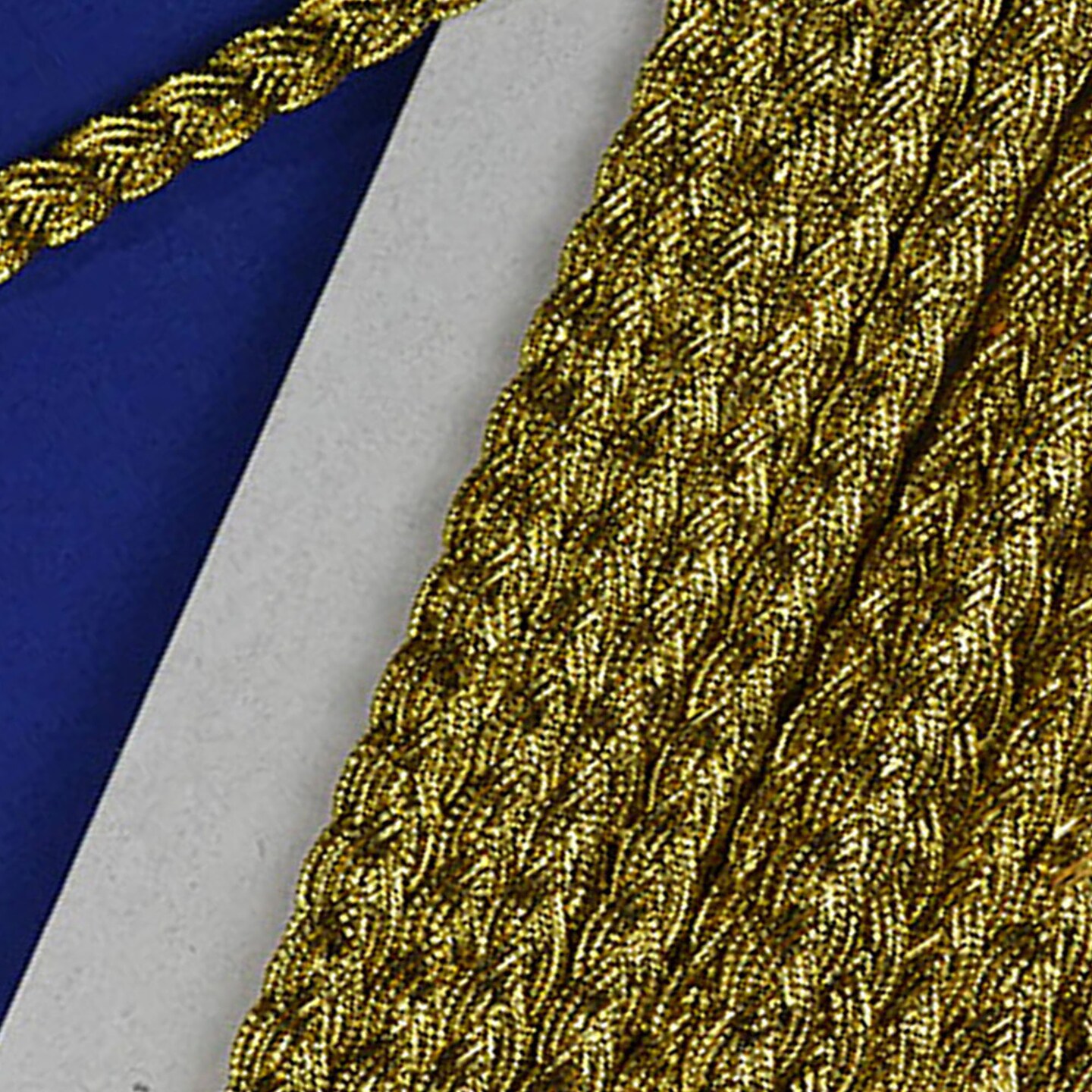 5/16"x 15 Yards Gold with Gold Trim 5 Packs Metallic Braid Trims
