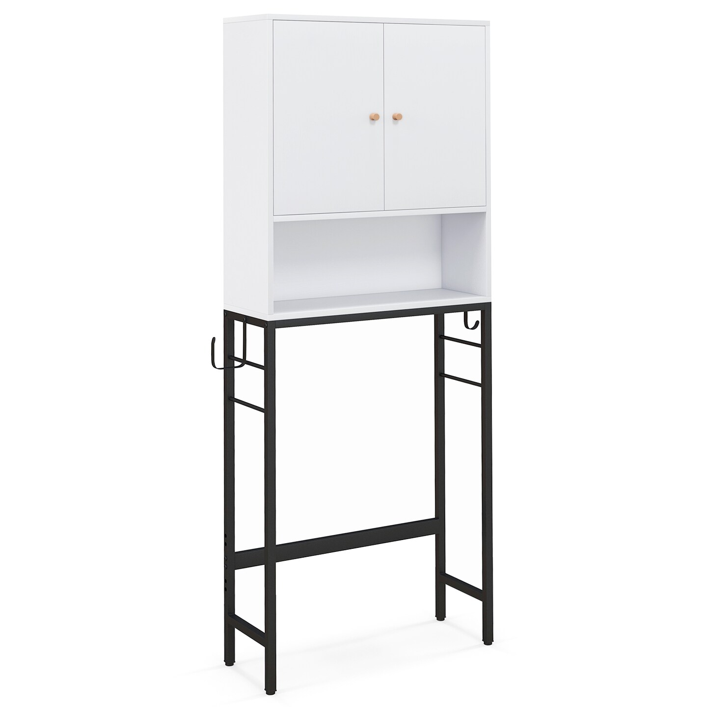 Over The Toilet Storage Cabinet with 2 Doors and Adjustable Shelf