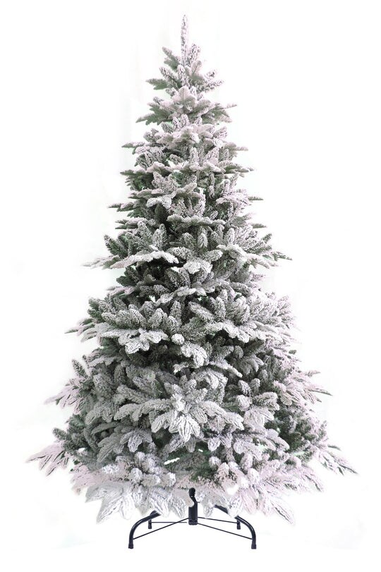 7.5&#x27; Calgary Spruce Snow Flocked Christmas Tree