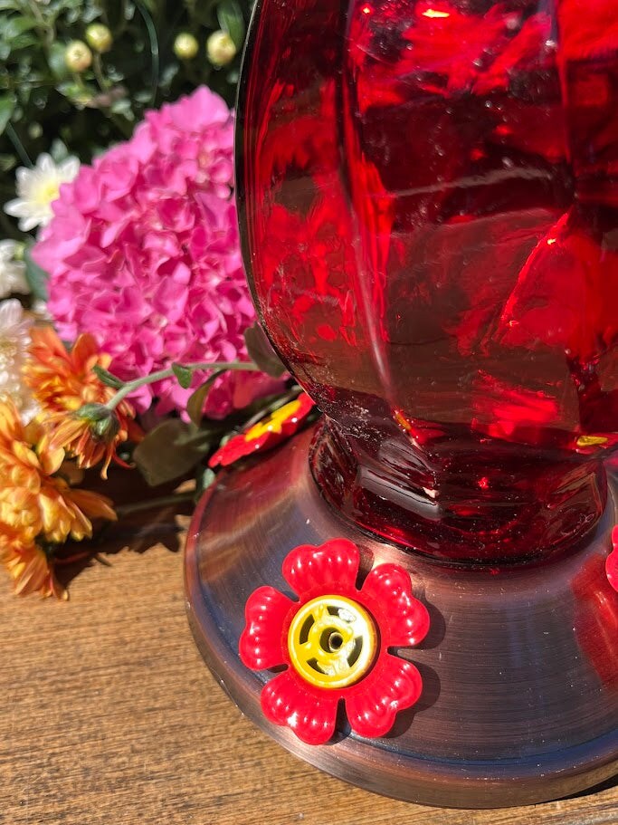 Hummingbird Feeder RED Spiral