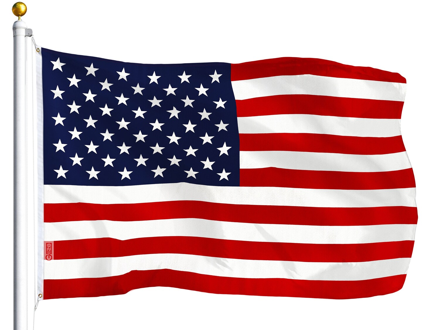 G128 Combo Pack: USA American Flag 3x5 Ft 75D Printed Stars &#x26; Spain (Spanish) Flag 3x5 Ft 75D Printed