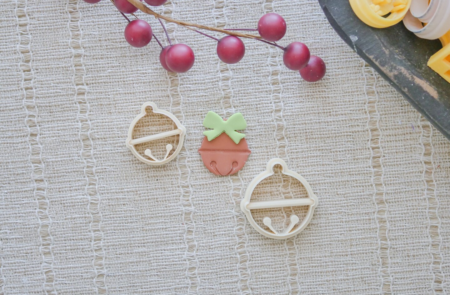 3 Pcs Christmas Bell Polymer Clay Cutter Set