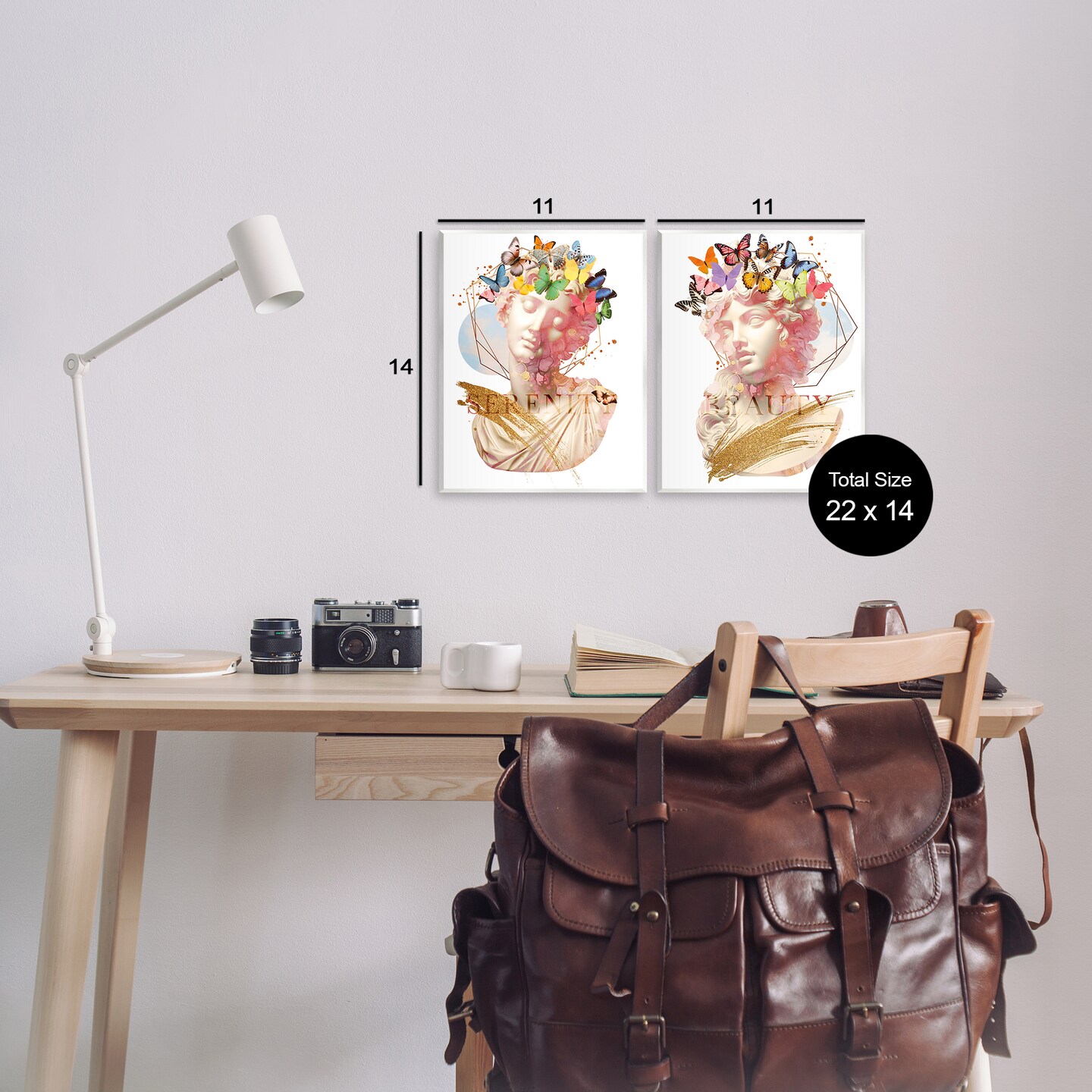Stupell Industries Serenity &#x26; Beauty Glam Collages Wall Plaque Design by Susan Arnot