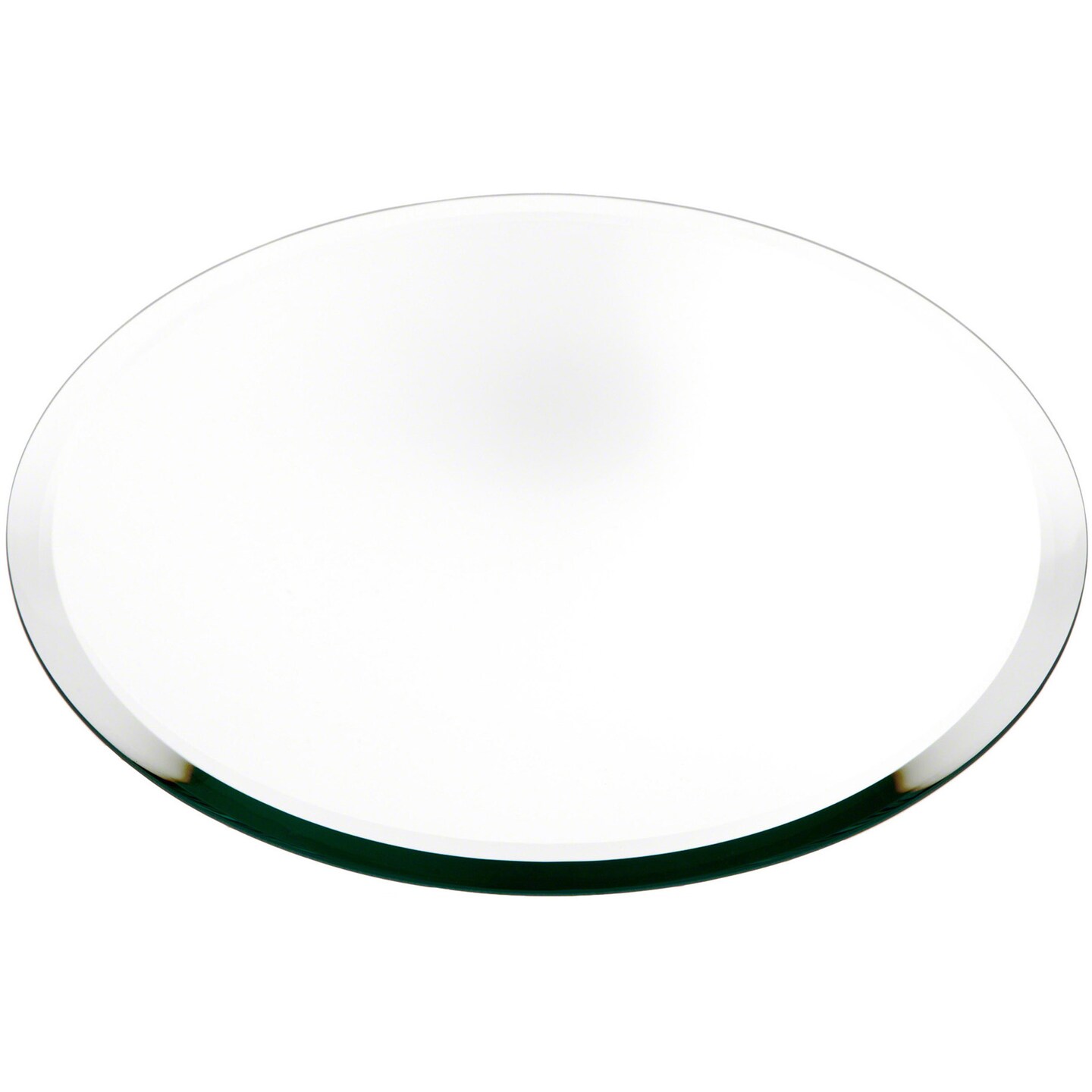 Plymor 12&#x22; Round, 5mm Thick Beveled Glass Mirror Circle
