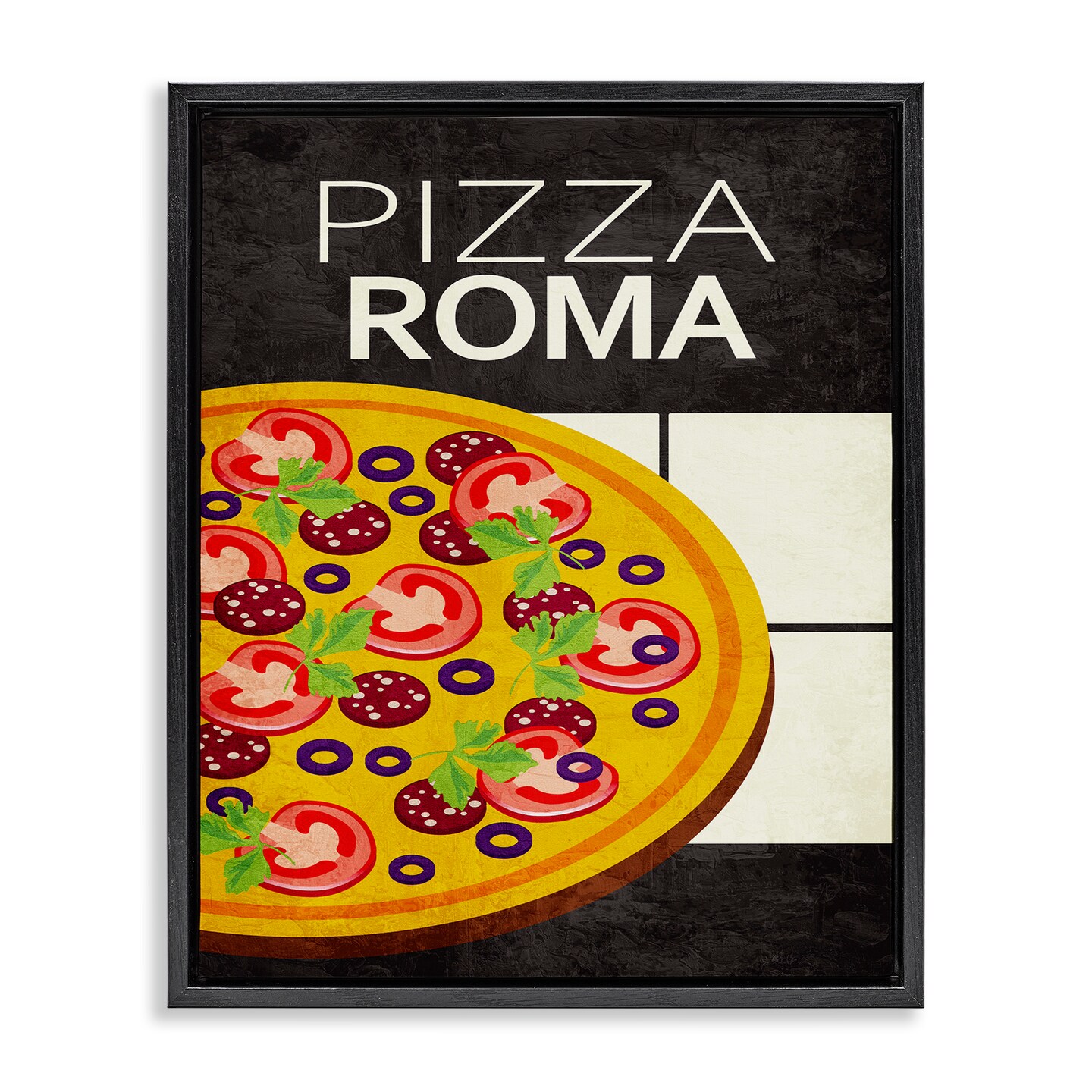Stupell Industries Pizza Roma Classic Kitchen Floating Frame Design by Kim Allen