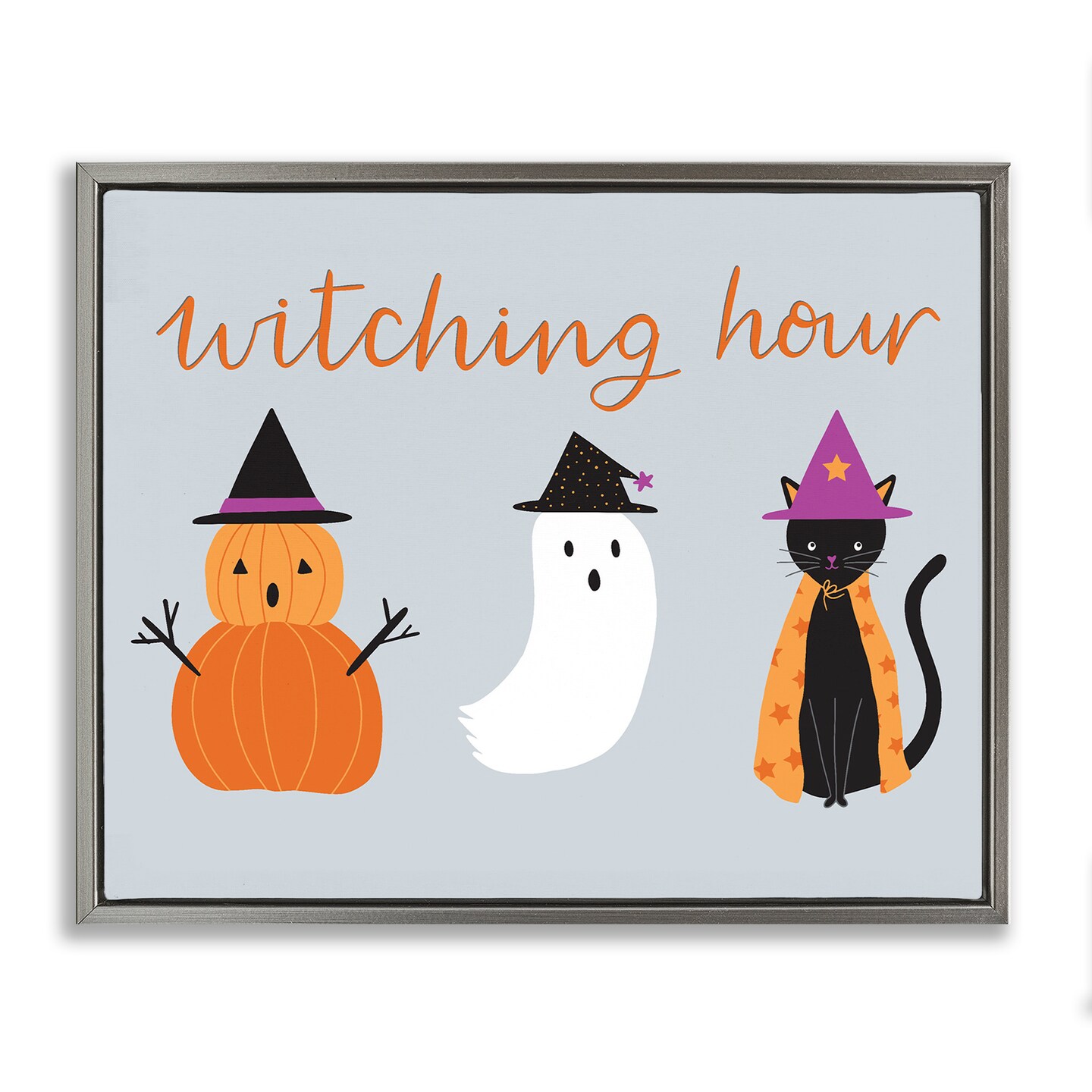 Stupell Industries Cute Halloween Witching Hour Floating Frame Design by Sazerelli Designs