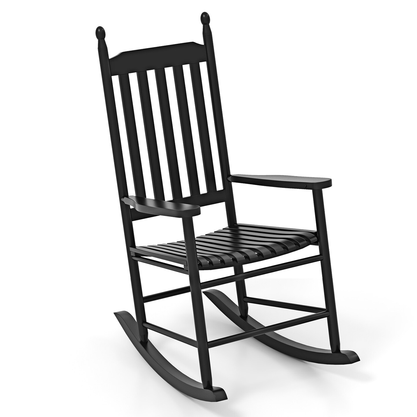 Acacia Wood Rocking Chair with Ergonomic Seat &#x26; Gentle Rocking Motion