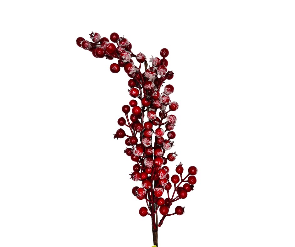 31&#x22; Snow Red Berry Spray - Festive Winter Decoration for Home and Crafts-83571