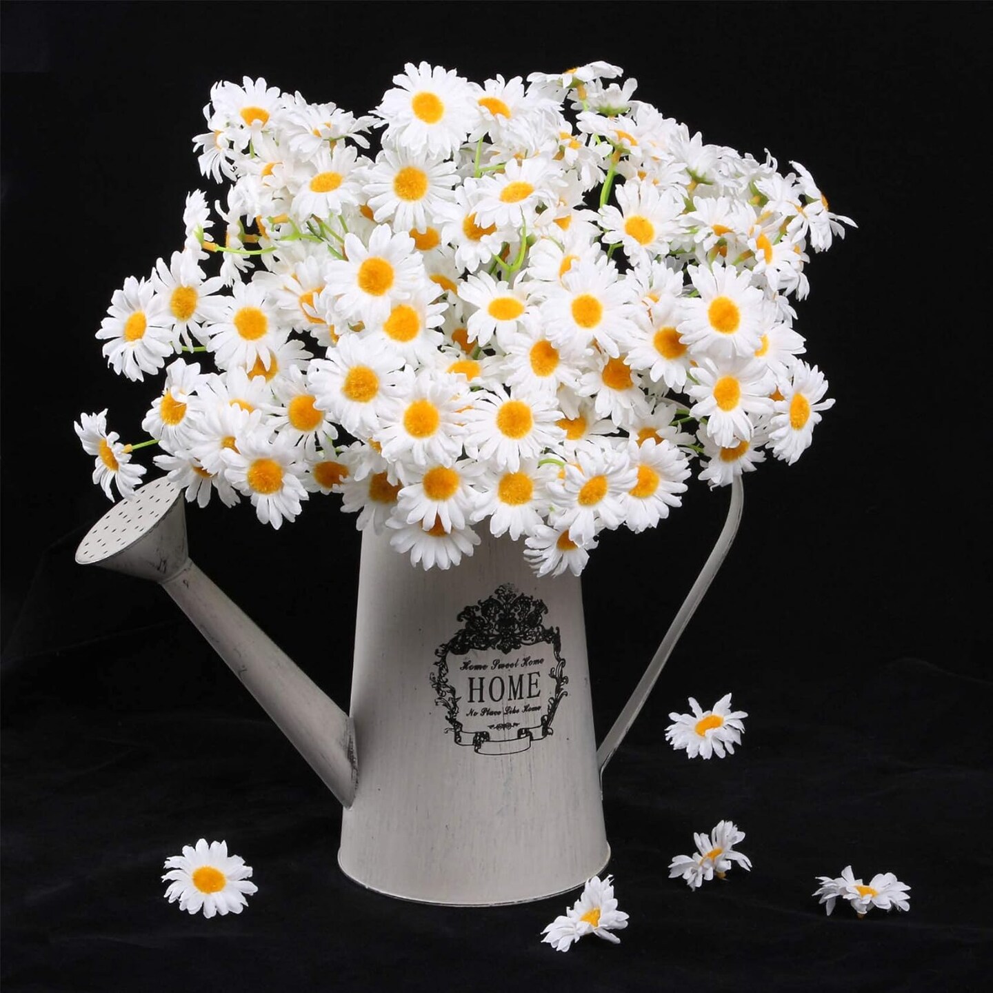 Artificial Flowers, Silk Daisy, Artificial Gerber Daisy for Home Decoration, Artificial Daisy for Wedding Decoration (White)