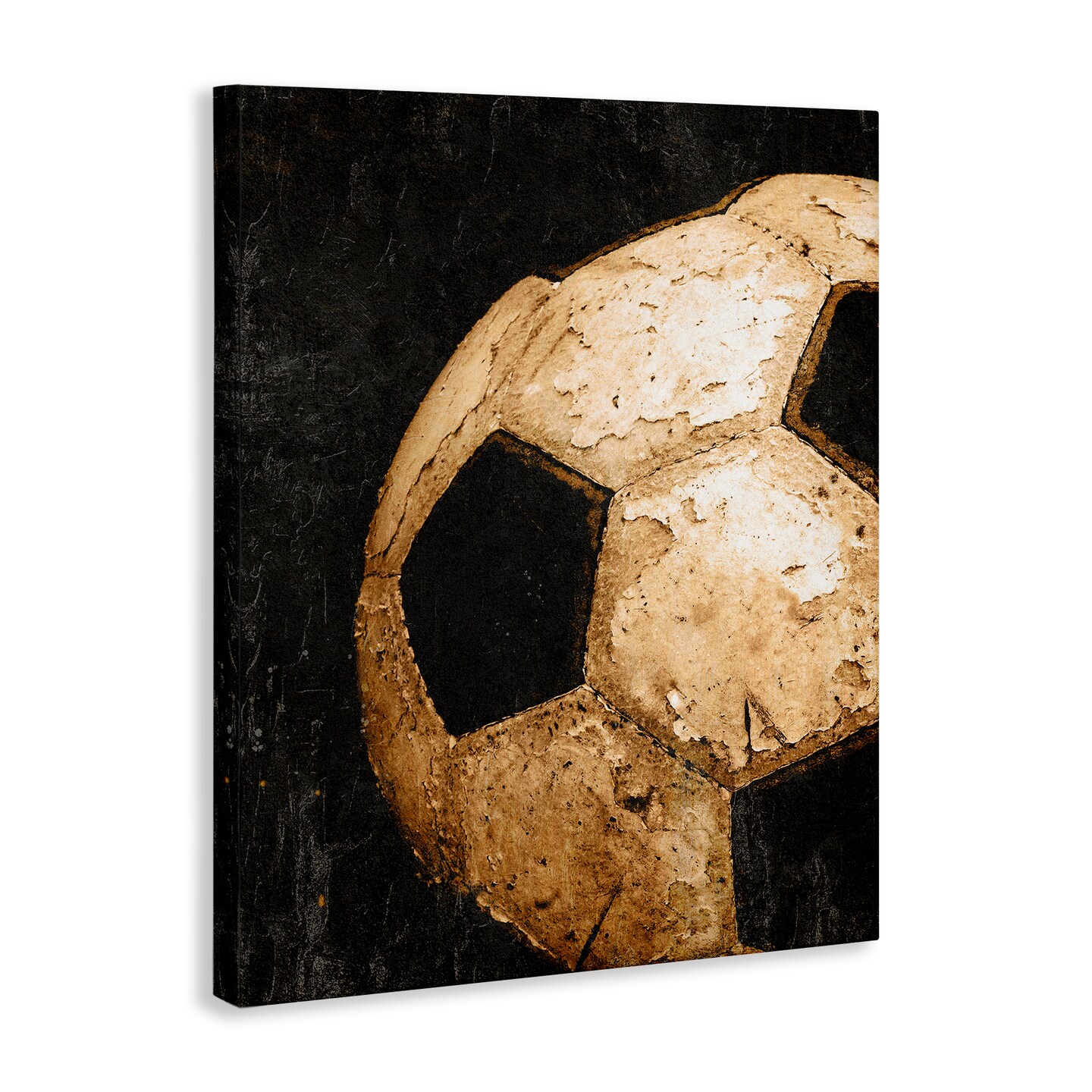 Stupell Industries Vintage Soccer Ball Closeup Canvas Design by Kim Allen