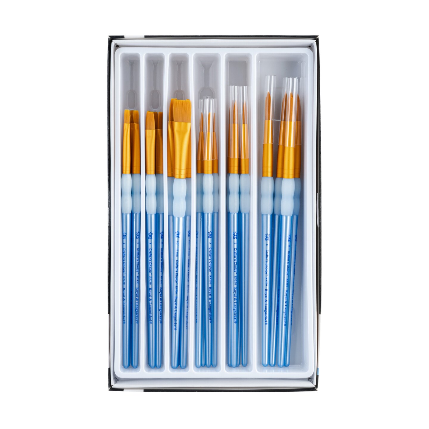 RCVP-CCCOMBO-24 | Crafter&#x27;s Choice&#x2122; Gold Taklon 24pc Combo Brush Assortment