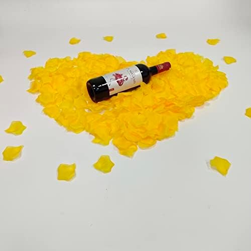 Pound Yellow Rose Petals,2500 Pcs Fake Yellow Flower Pedals for Weddings,Silk Flower Petals Yellow Silk Rose Petals
