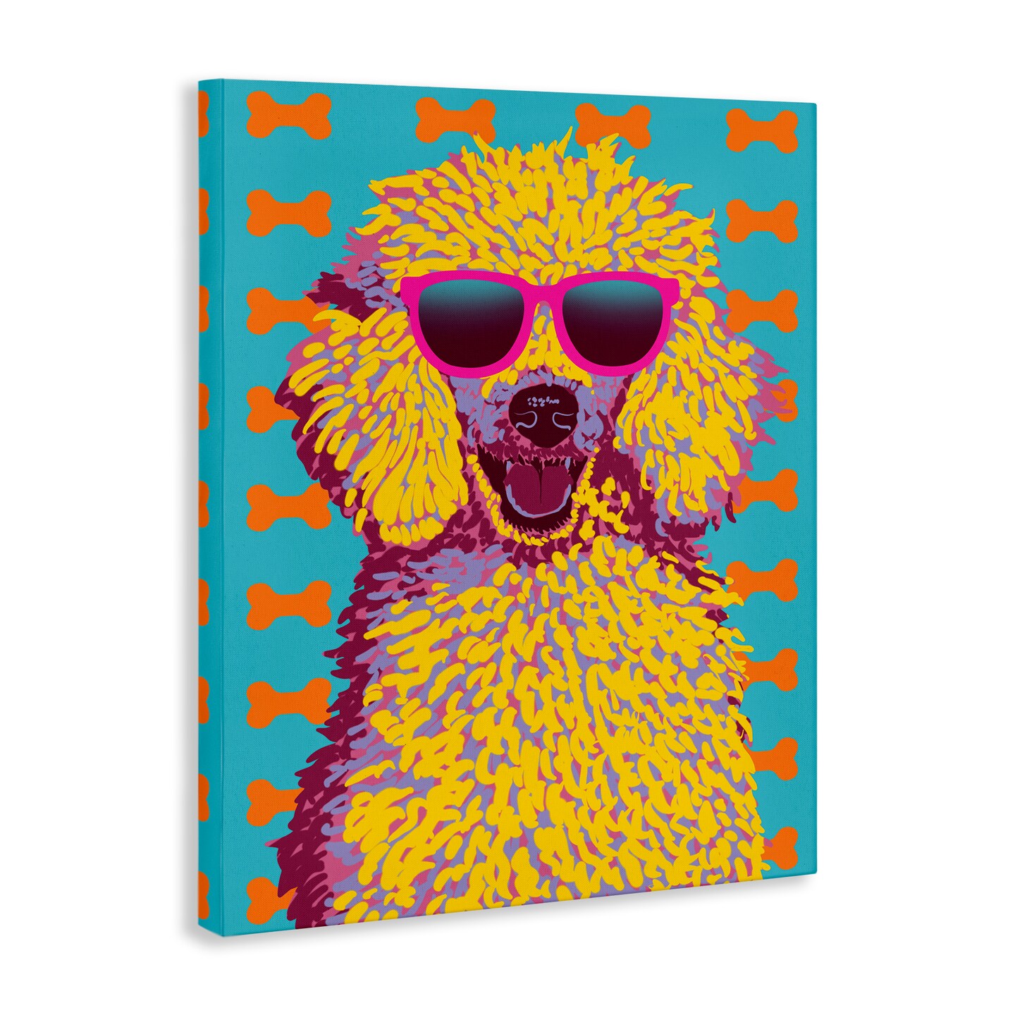 Stupell Industries Retro Pop Poodle Canvas Design by Marcus Prime