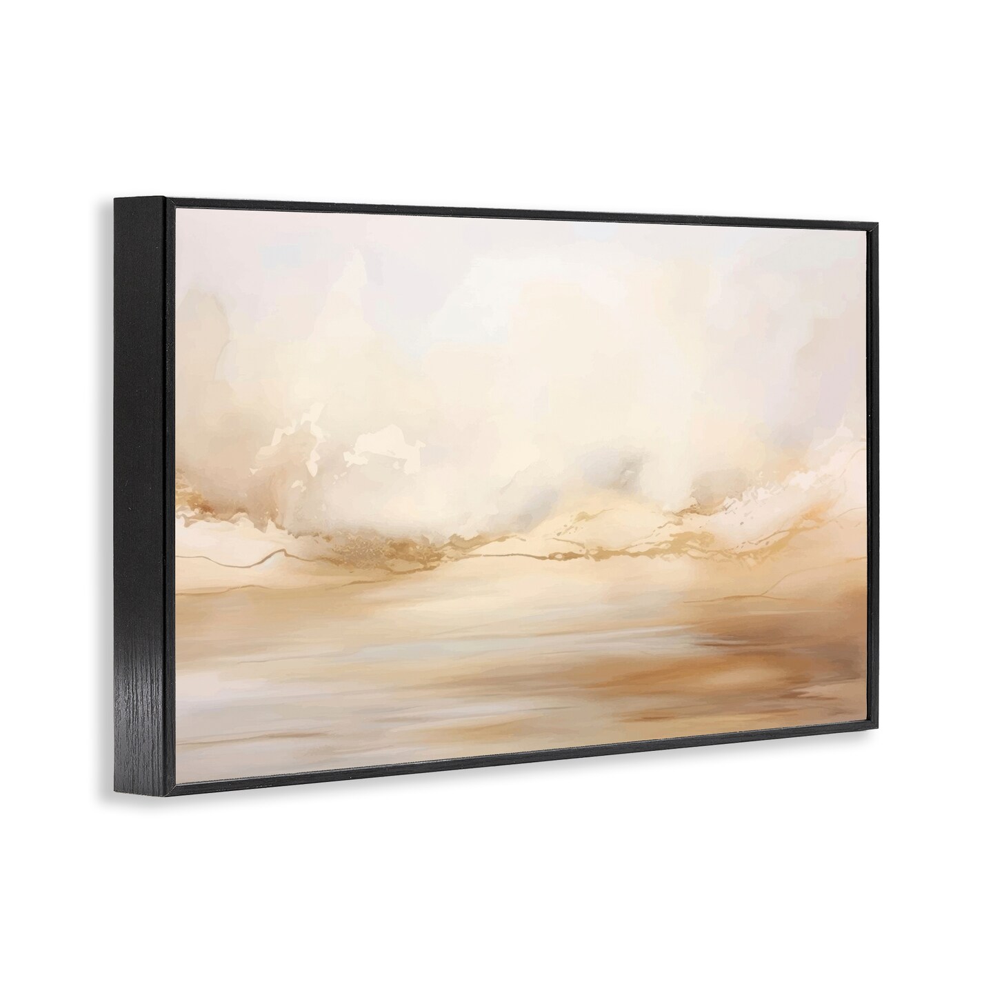 Stupell Industries Neutral Abstract Horizon Line Framed Giclee Design by LSR Creative Studio