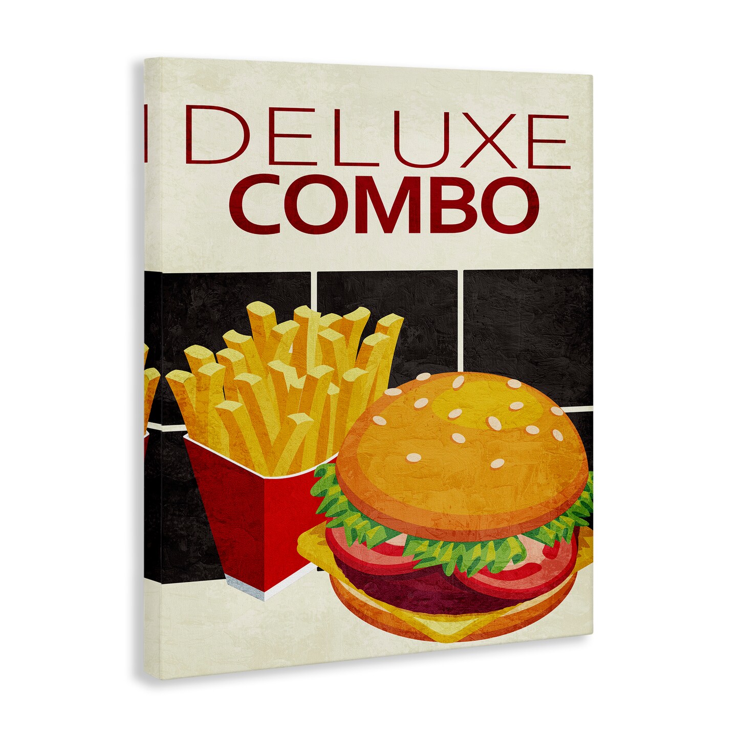 Stupell Industries Deluxe Combo Fast Food Canvas Design by Kim Allen