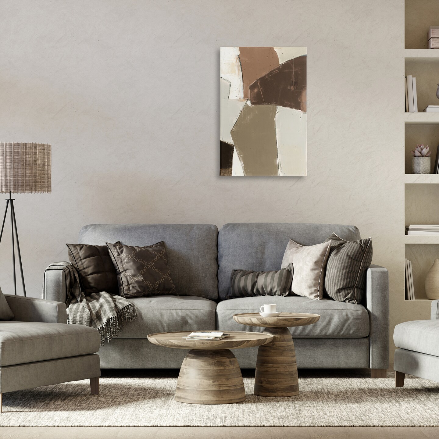 Stupell Industries Contemporary Neutral Earth Tones Canvas Design by Kippi Leonard