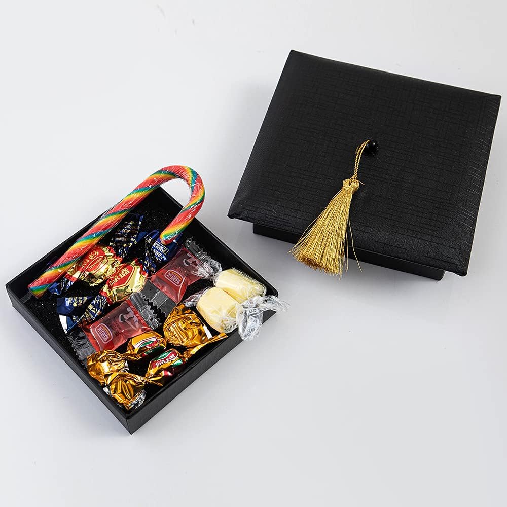 Graduation Gift Box with Tassel Class of 2025 Graduation Hat Cap Box with Wish Card for Her for Him Gift Wrapping Decor Box for Presents College Graduate High School Party Favor Supplies