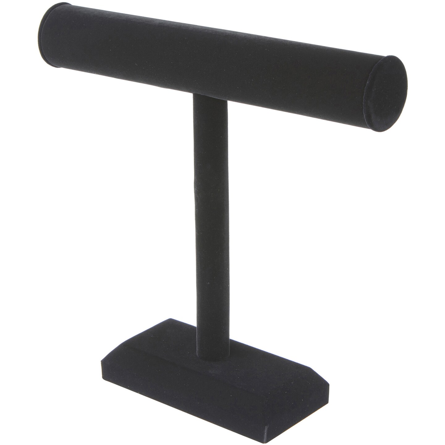 Plymor Black Velvet T-Bar Necklace Display Stand, 12&#x22; W x 12&#x22; H