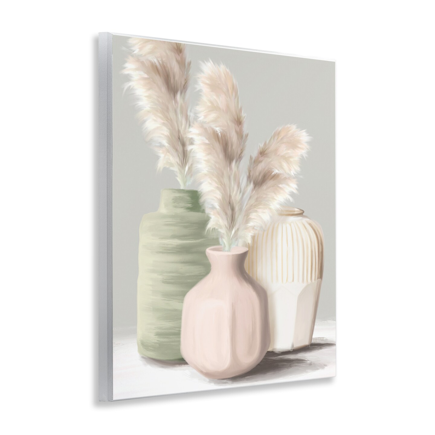 Stupell Industries Soft Pampas Vases Wall Plaque Design by House Fenway