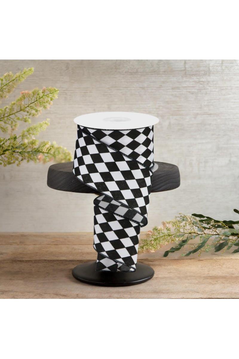 2.5&#x22; Harlequin Ribbon: Black (10 Yards)