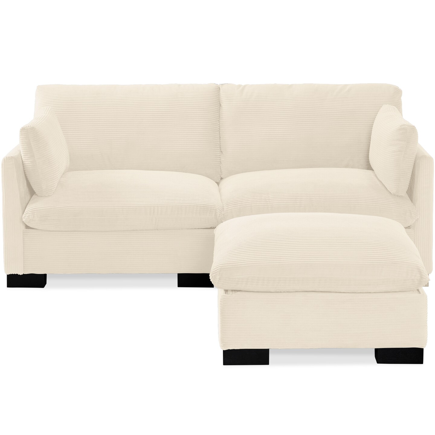 Best Choice Products 82in Modular Sectional Pillowtop Sofa w/ Ottoman & Storage