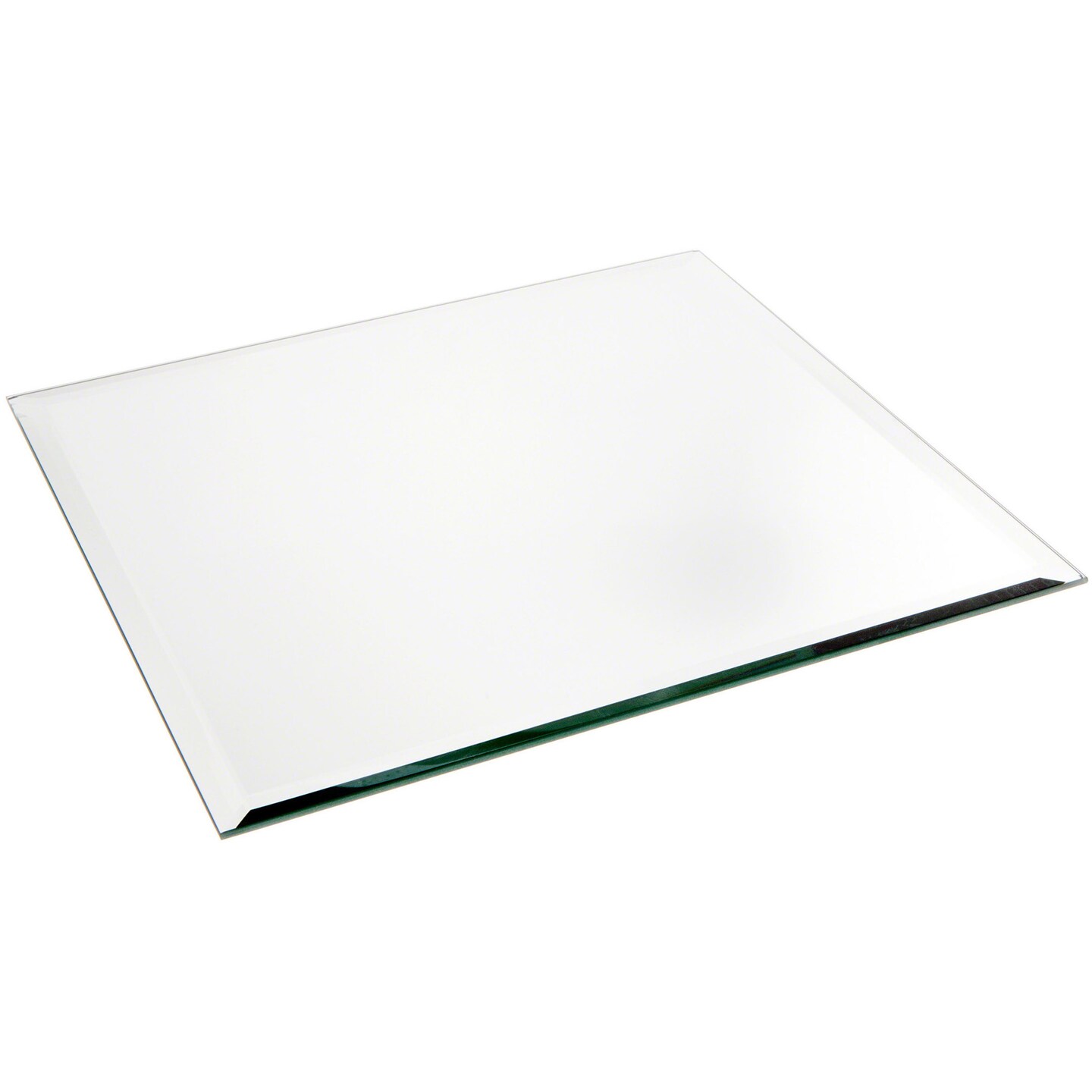 Plymor 12&#x22; Square, 5mm Thick Beveled Glass Mirror