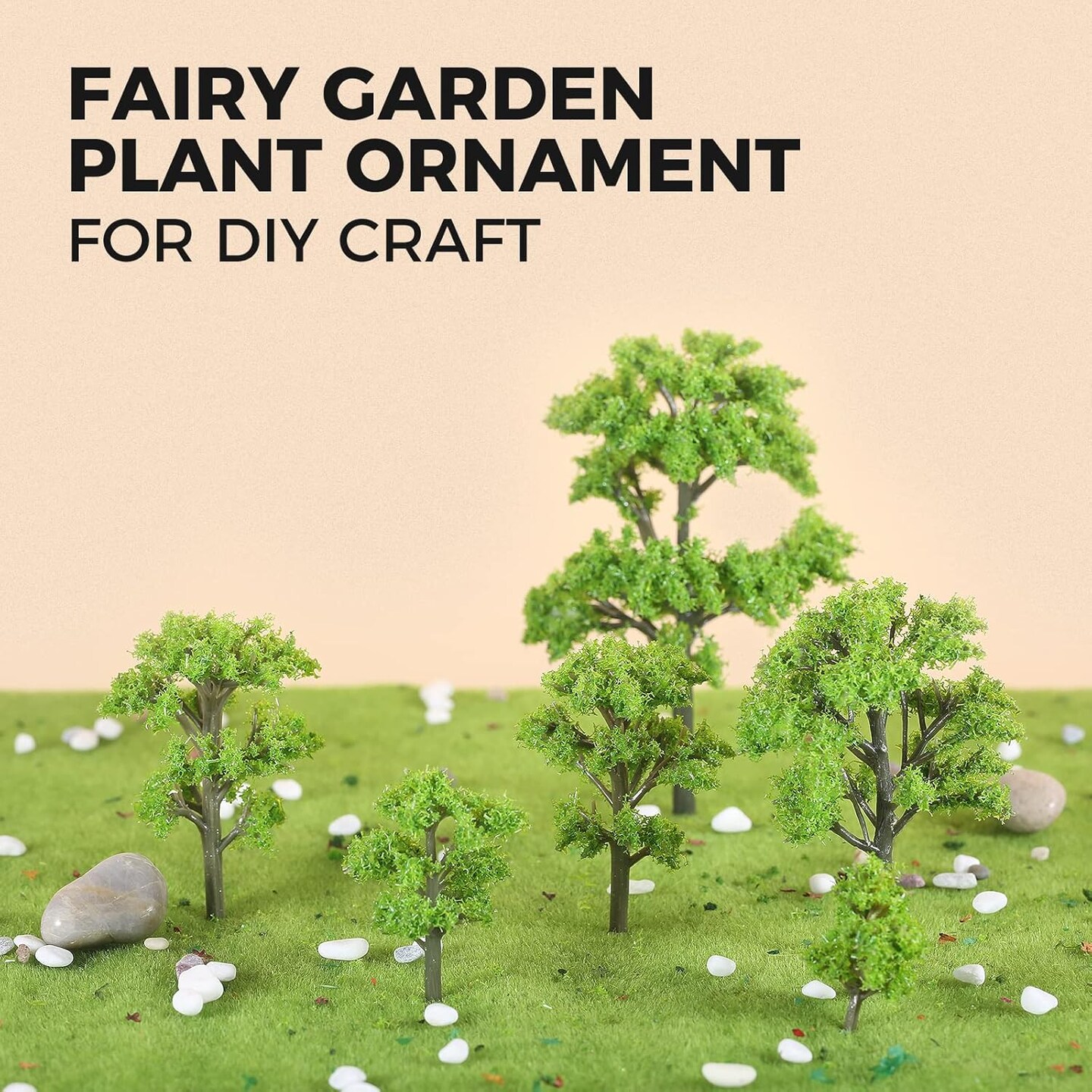 20 Pcs Model Trees Miniature Tree, Fairy Garden Plant Ornament Model Train Scenery Architecture Green Tree Model