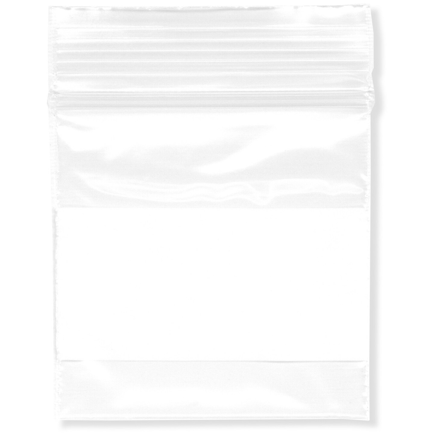 Plymor 1.5&#x22; x 1.5&#x22;, 2 Mil with White-Block Zipper Reclosable Plastic Bags