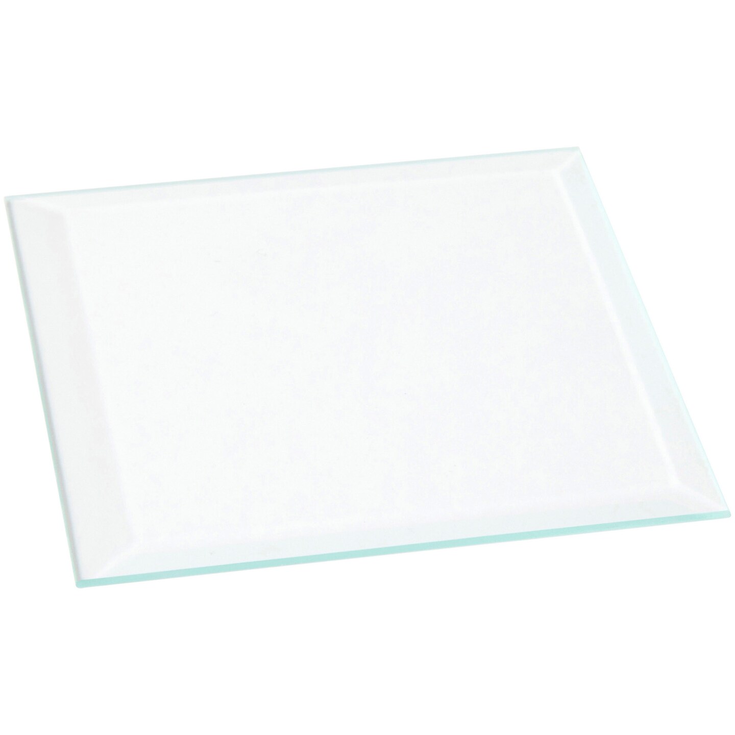 Plymor 3.5&#x22; Square, 3mm Thick Beveled Clear Glass