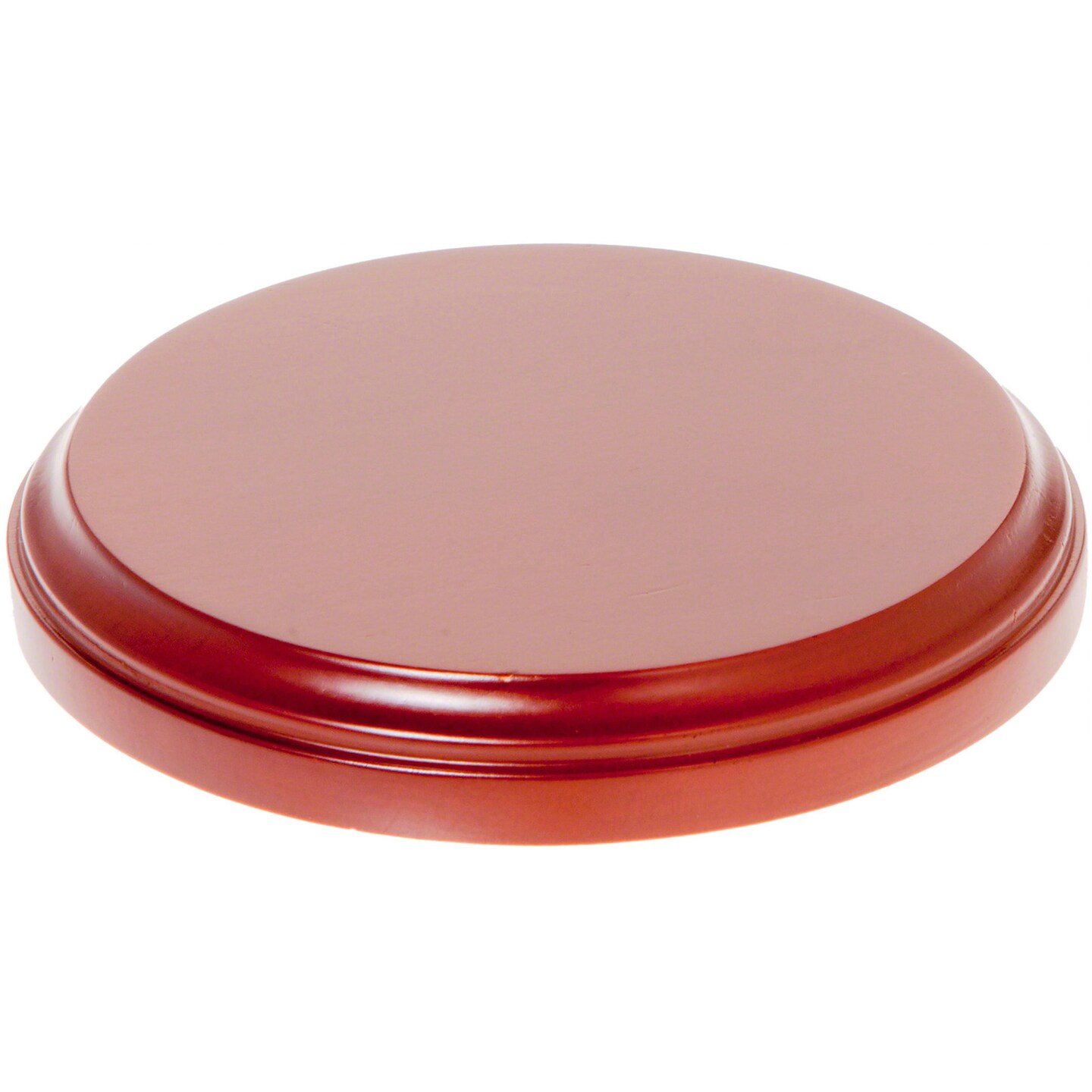 Plymor Fruitwood Round Wood Display Base, 4.5625&#x22; W x 4.5625&#x22; D x 0.625&#x22; H (4&#x22; Display Diameter)