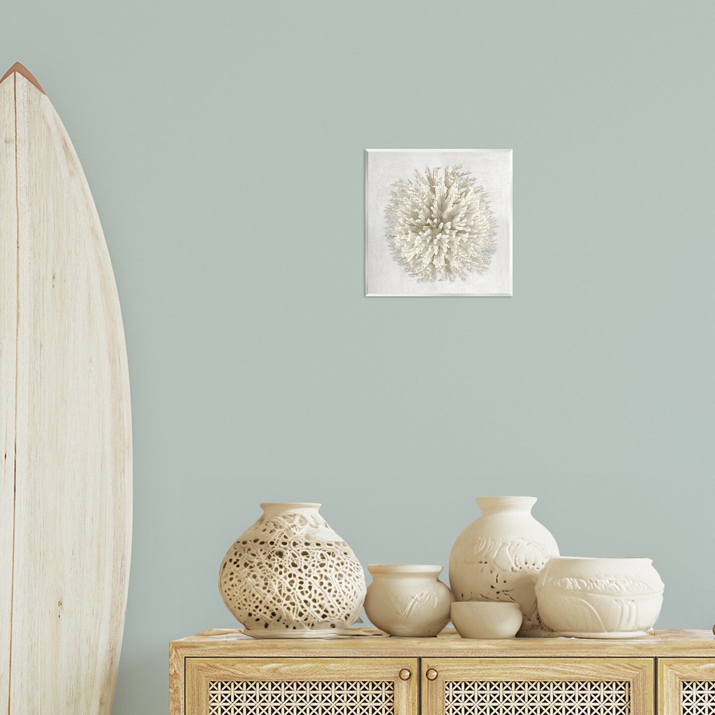 Stupell Industries Natural Round Coral Wall Plaque Design by Caroline Kelly
