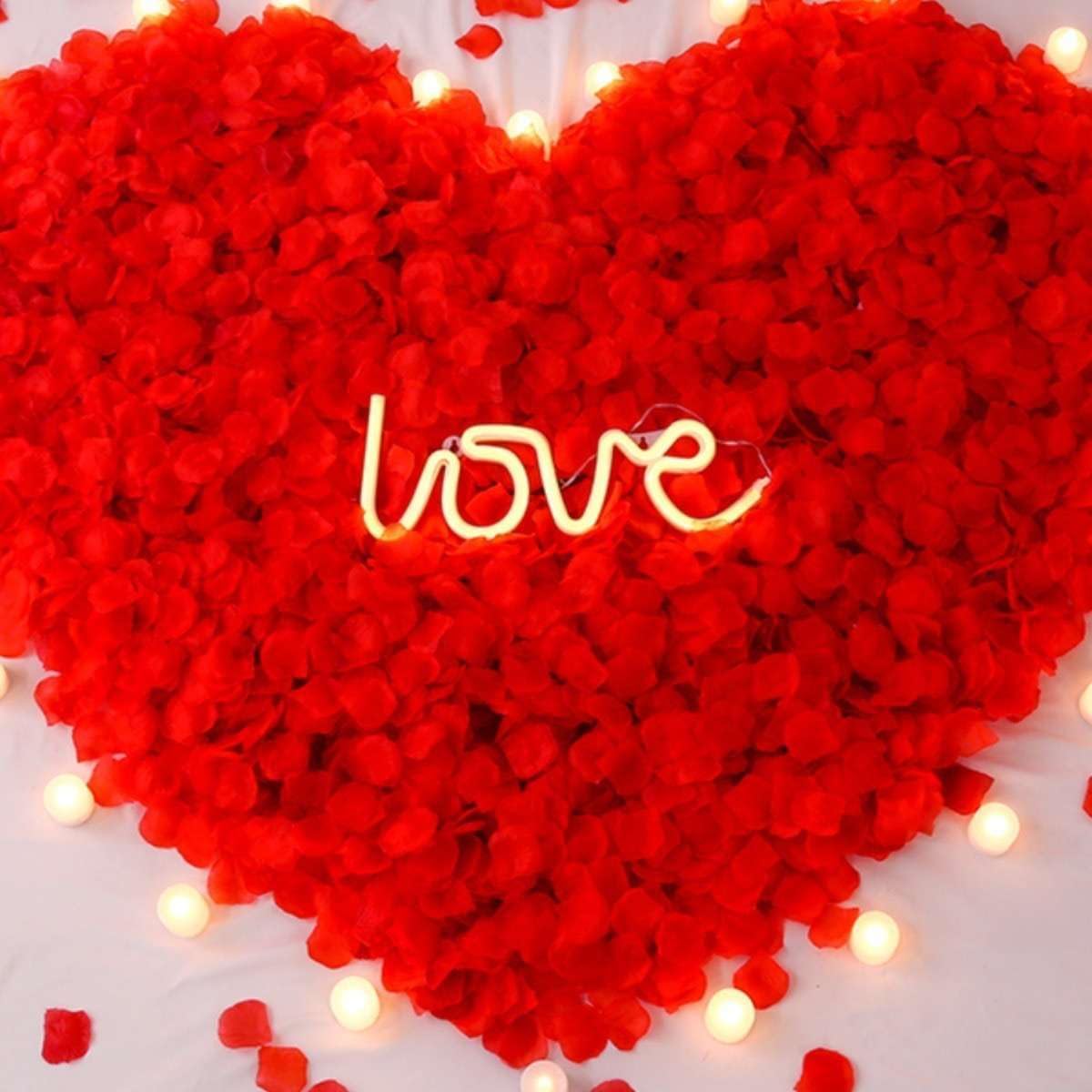 1000 PCS Red Rose Petals Valentines Decorations Fake Flower Rose Petals Artificial Rose Petals for Wedding Proposal Anniversary Love Romantic Night Decorations Decorations Supplies