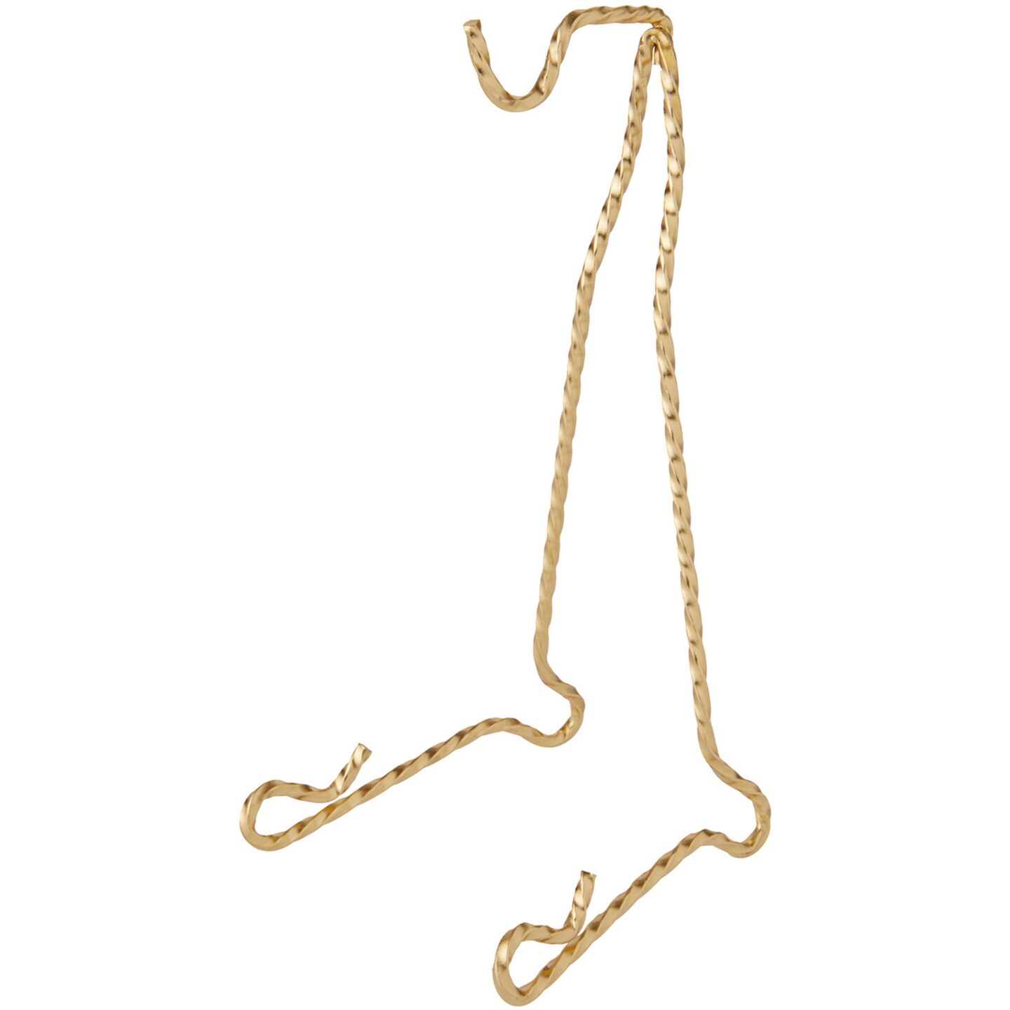 Bard's Twisted Gold-toned Cup and Saucer Stand, 7" H x 3.25" W x 3.5" D