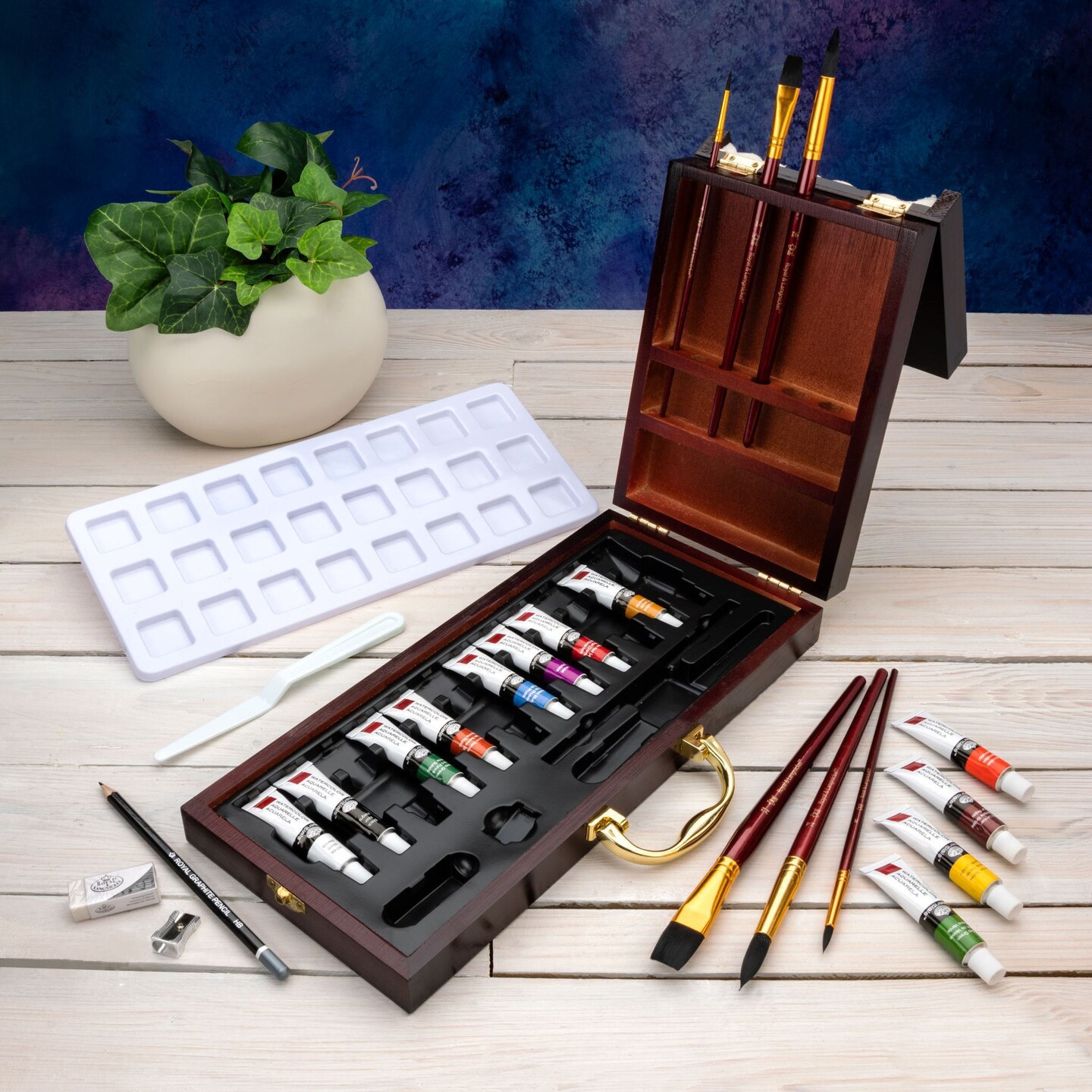 RSET-WAT2020 | Essentials™ 24pc Watercolor Painting Long Handle Travel Art Set