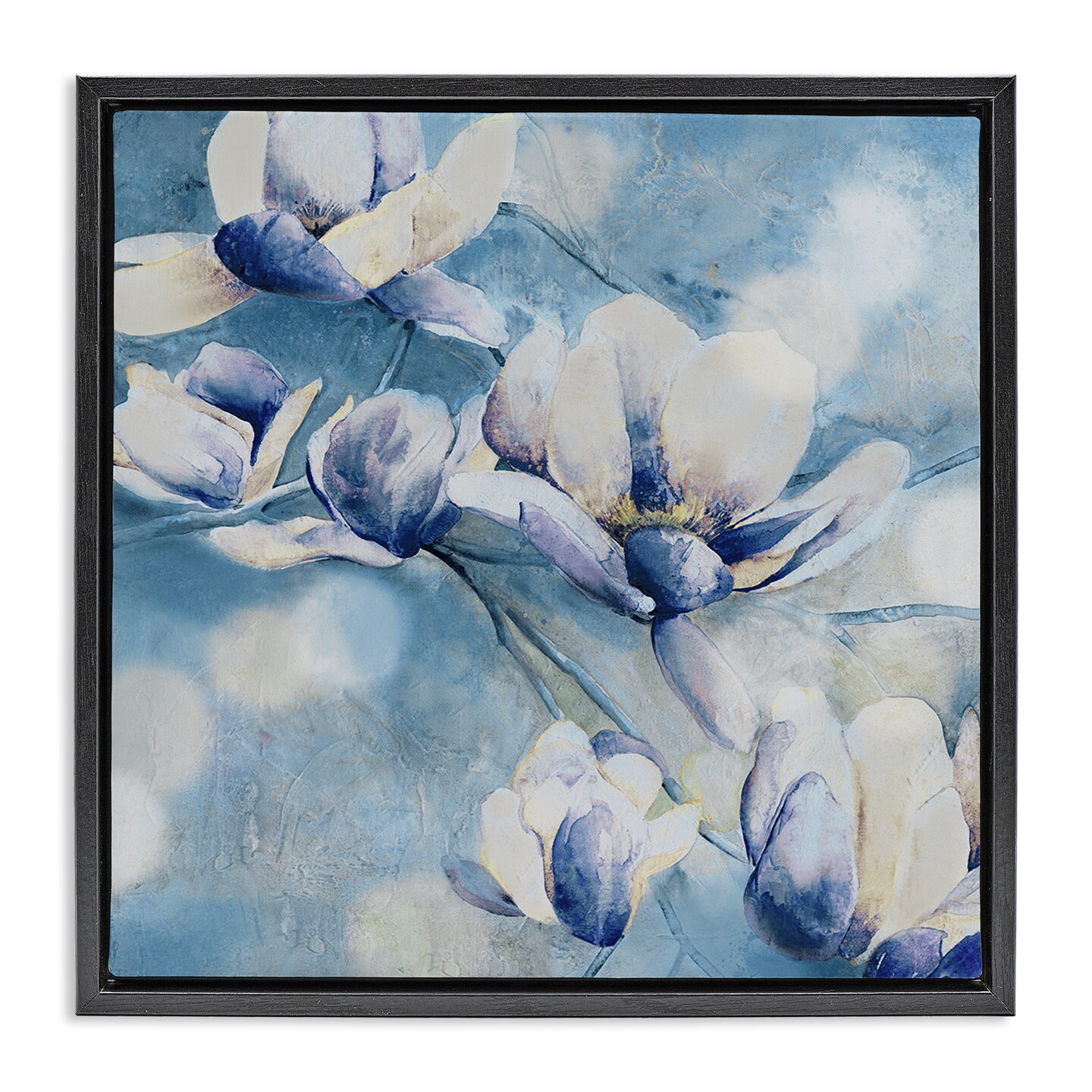 てぃんくる BLUE ROSE WORLD-SPECULAR COLLAPSE Stupell Industries Blue Flowers & Bokeh Floating Frame