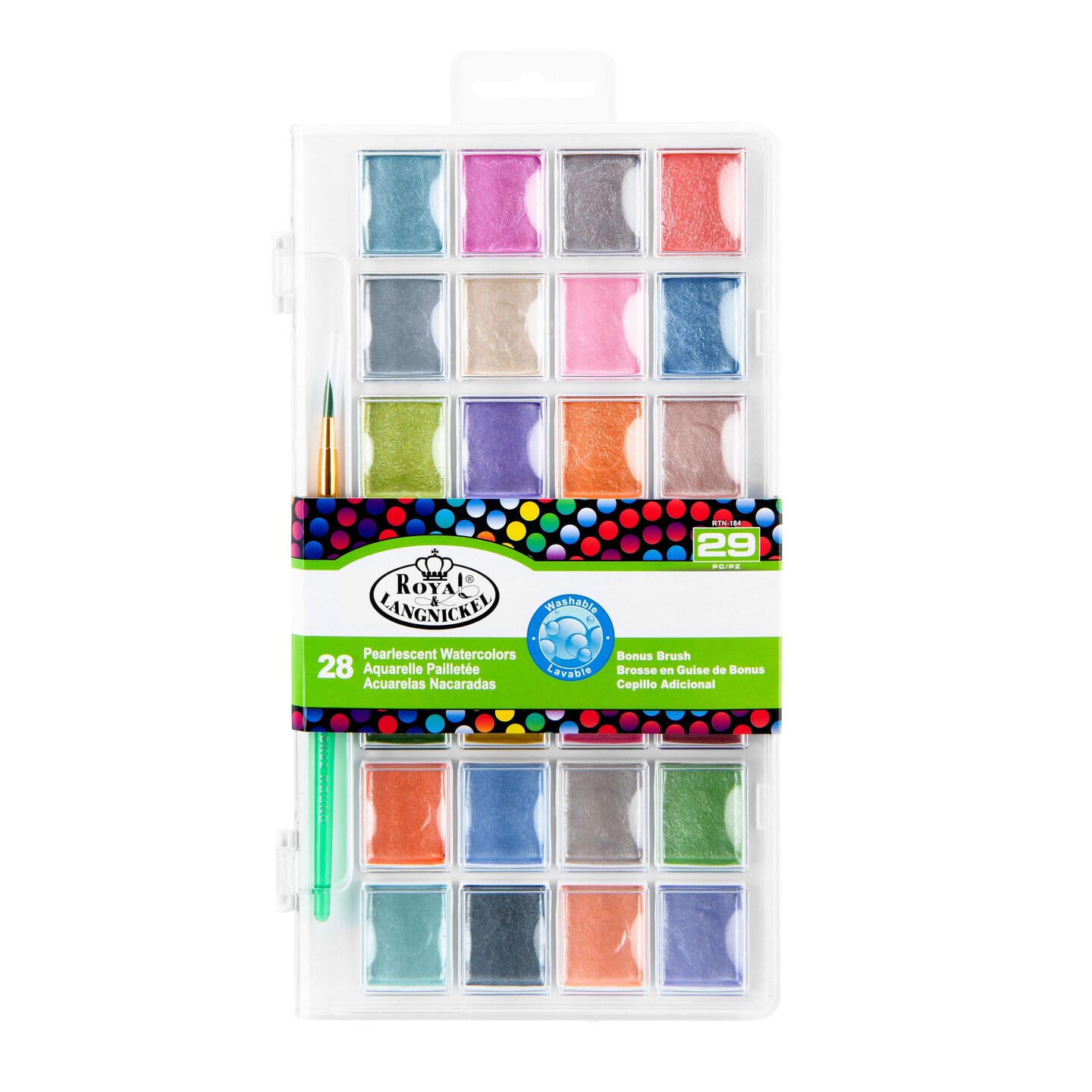RTN-184 | 29pc Pearlescent Watercolor Painting Art Set