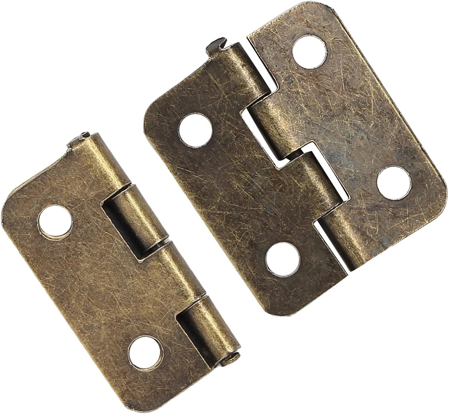 50PCS 18 x 15 mm Mini Hinge for Wooden Jewelry Box Mini Pure Copper Hinges Retro Hinges with 200 Pieces Replacement Screws for Crafts Wooden Box Jewelry Chest Cabinet DIY Accessories