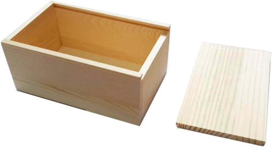 Wooden Unfinished Storage Box with Slide Top