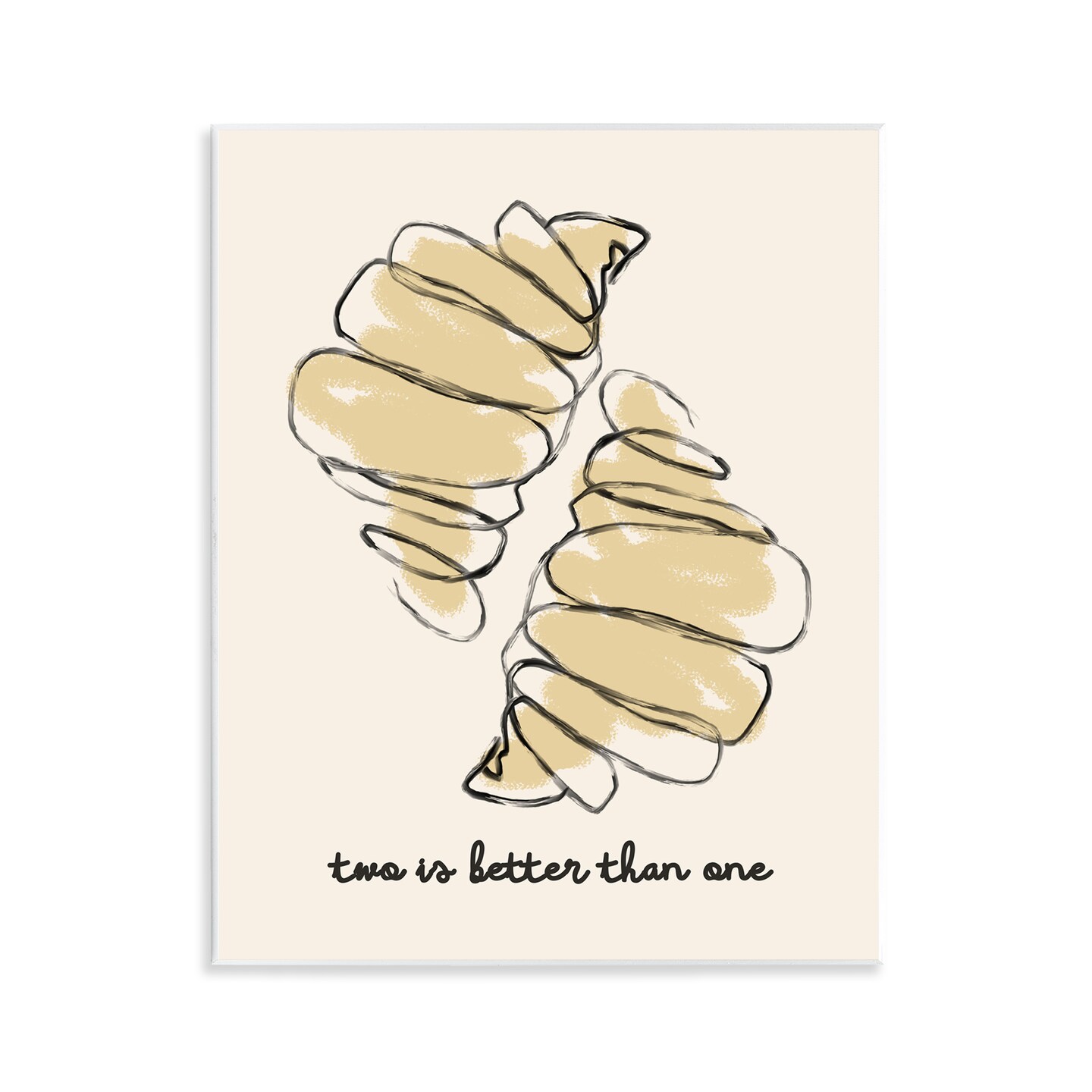 Stupell Industries Croissants with French Phrase Wall Plaque Design by Lil' Rue