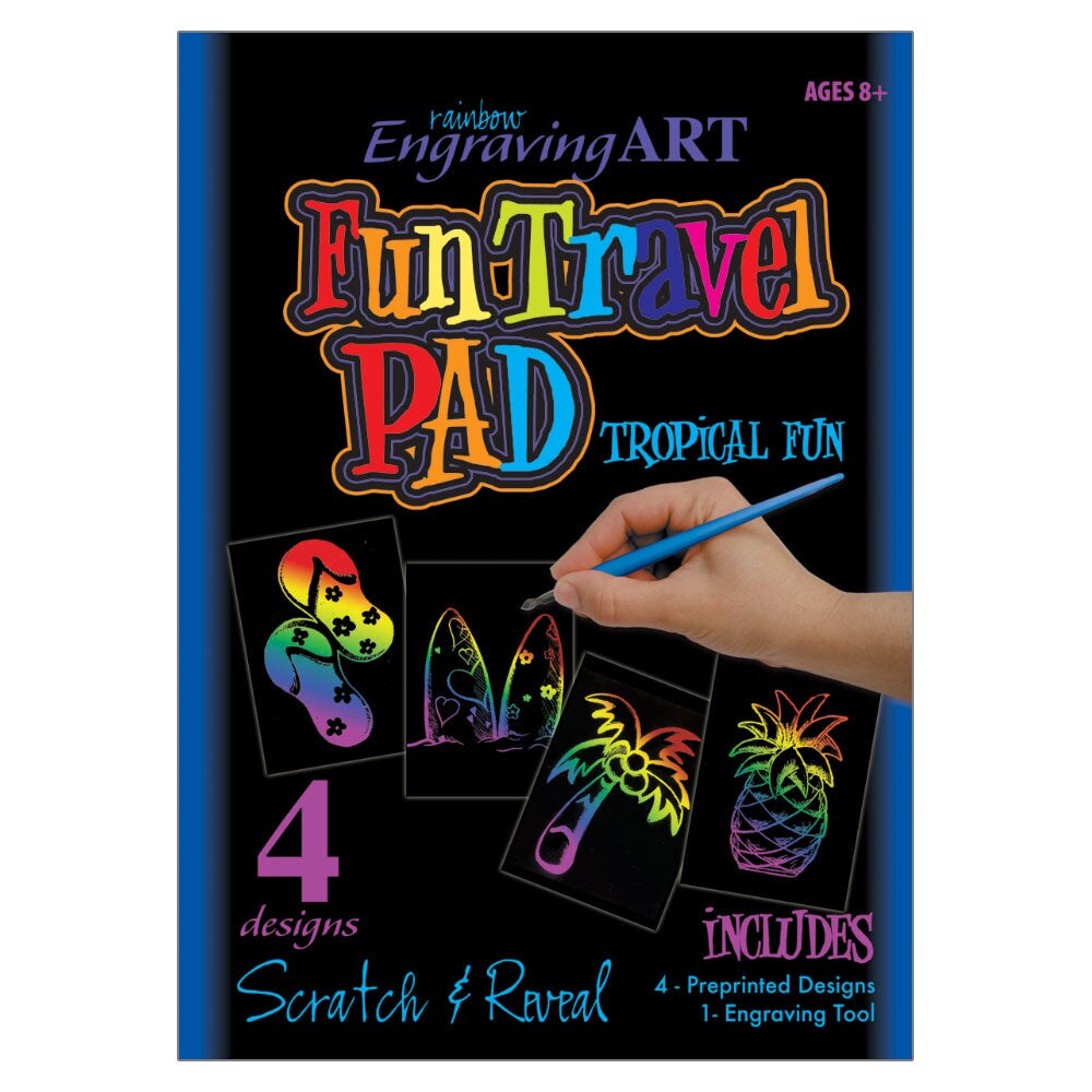 RAINPAD-101 | Engraving Art™ Tropical Fun Fun Travel Pad