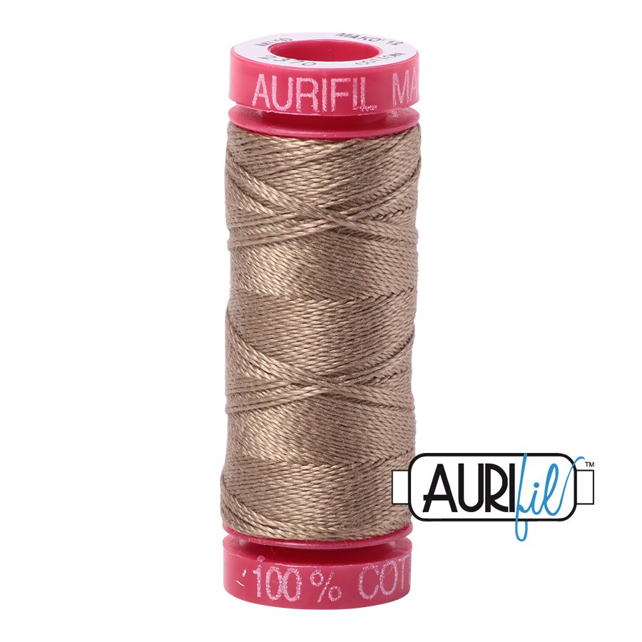 Sandstone (2370) | 12wt Small Spool (50M / 54Y) | Aurifil Thread