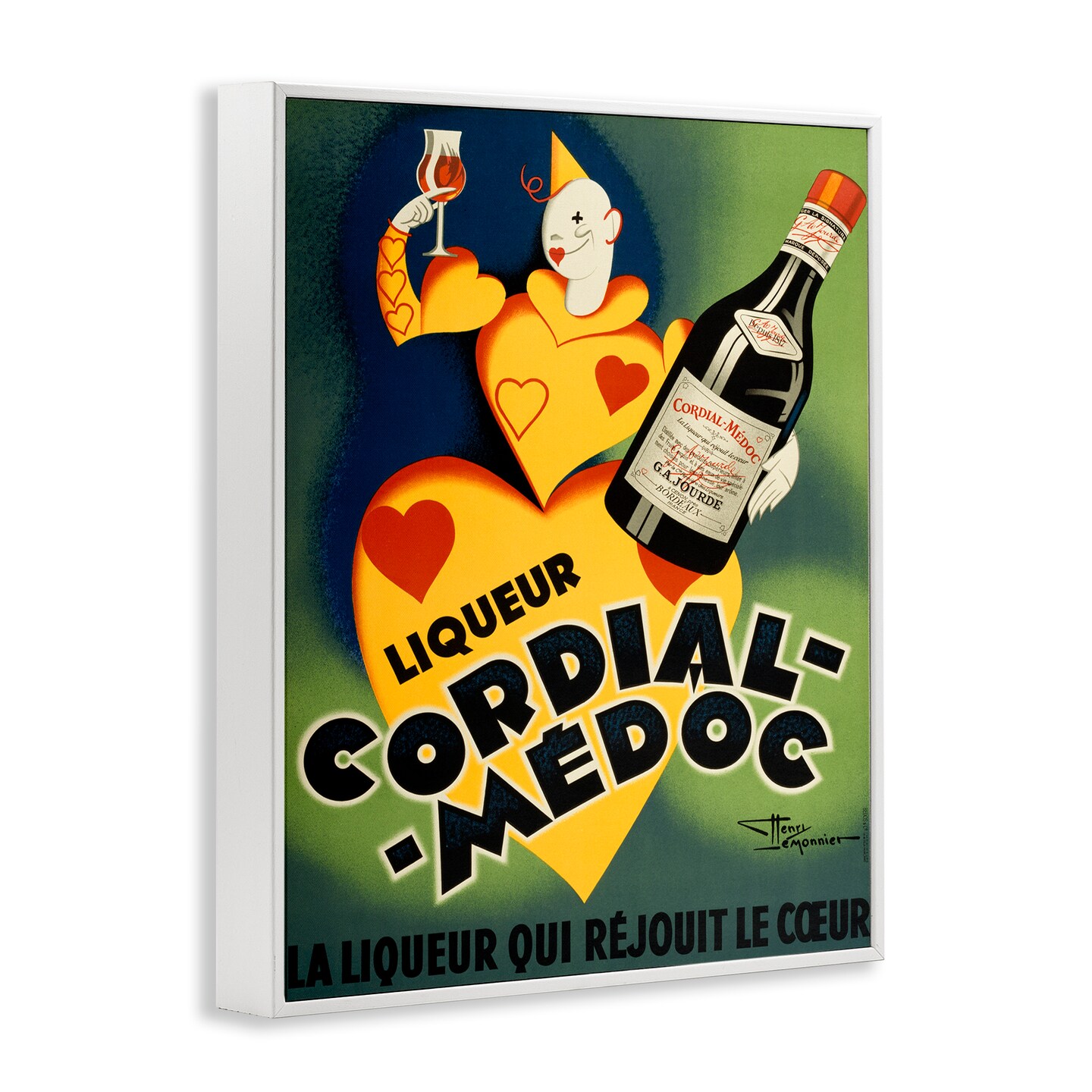 Stupell Industries Retro Vintage Wine Advertisement Framed Giclee Design by Marcus Jules