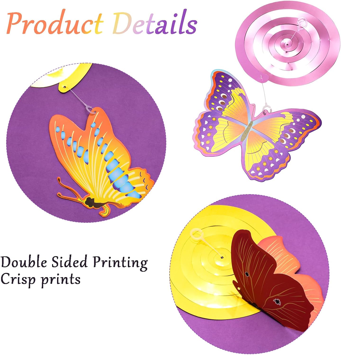 46Pcs Butterfly Hanging Swirl Decoration Hanging Butterfly Party Decoration for Spring