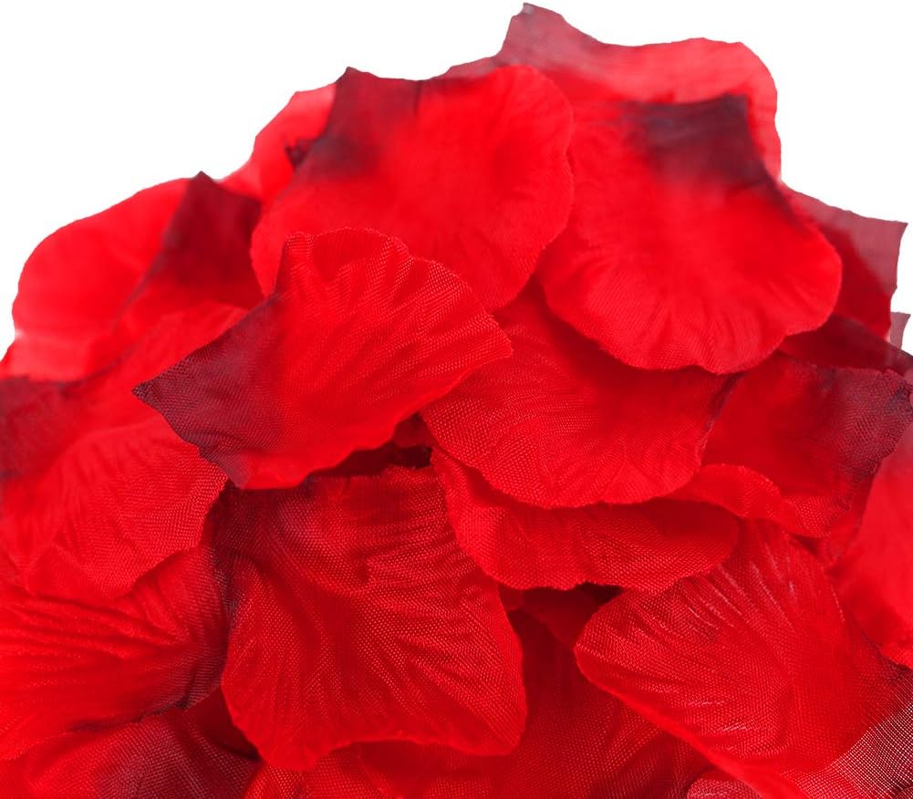 2000PCs Red Rose Petals, Silk Rose Petals for Wedding, Romantic Night, Proposal Anniversary Flower Decorations