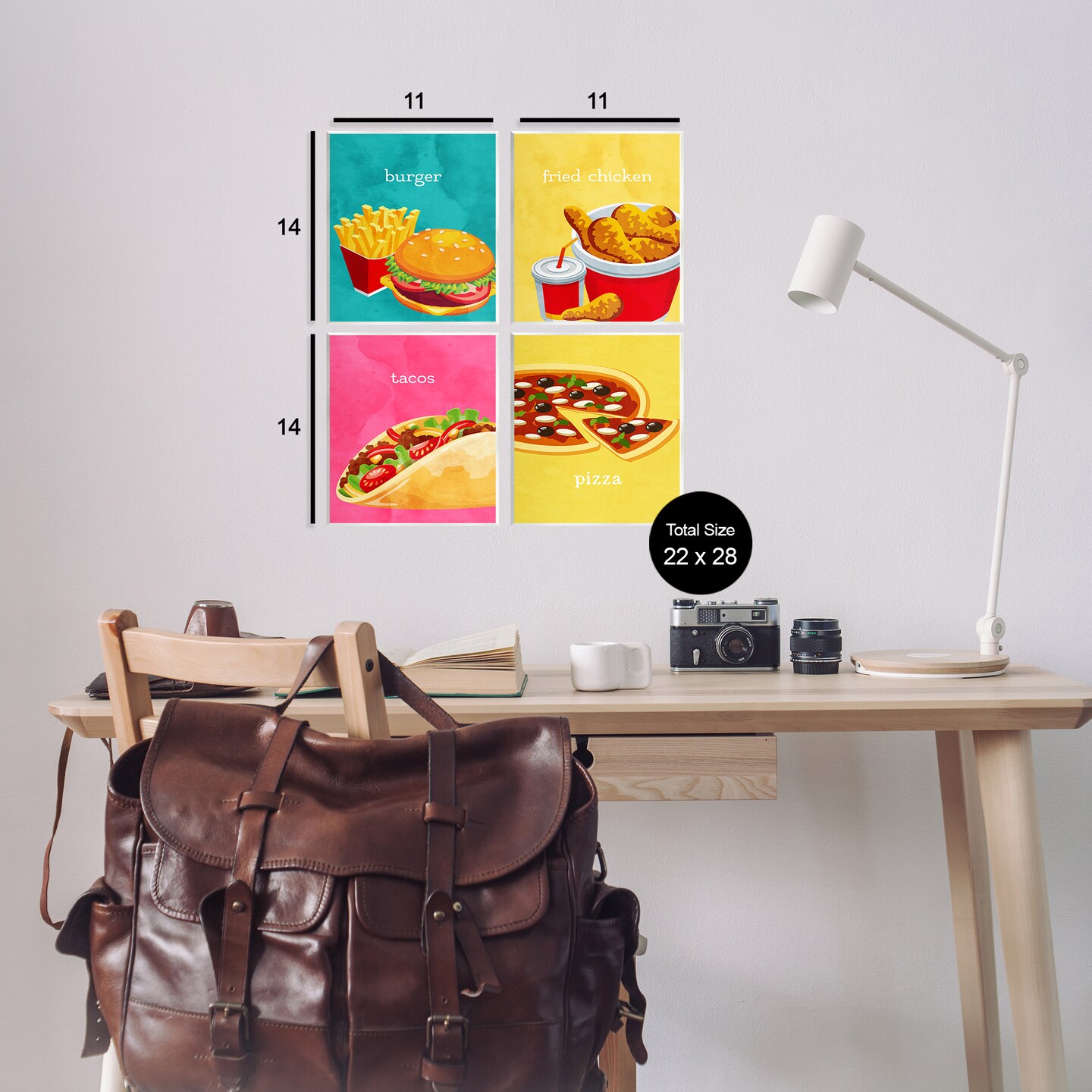 Stupell Industries Delicious Fast Food Meals Wall Plaque Design by Kim Allen