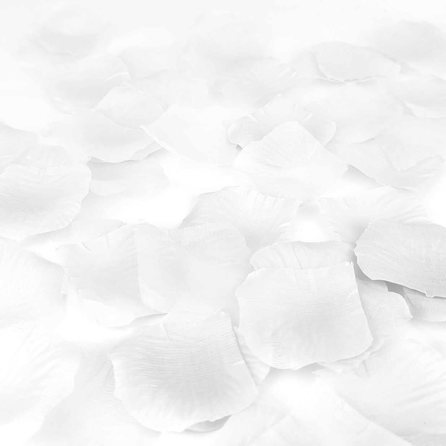 500 Pcs Exquisite White Rose Petals, Emulation Silk Rose Petals, Artificial Flower Petal
