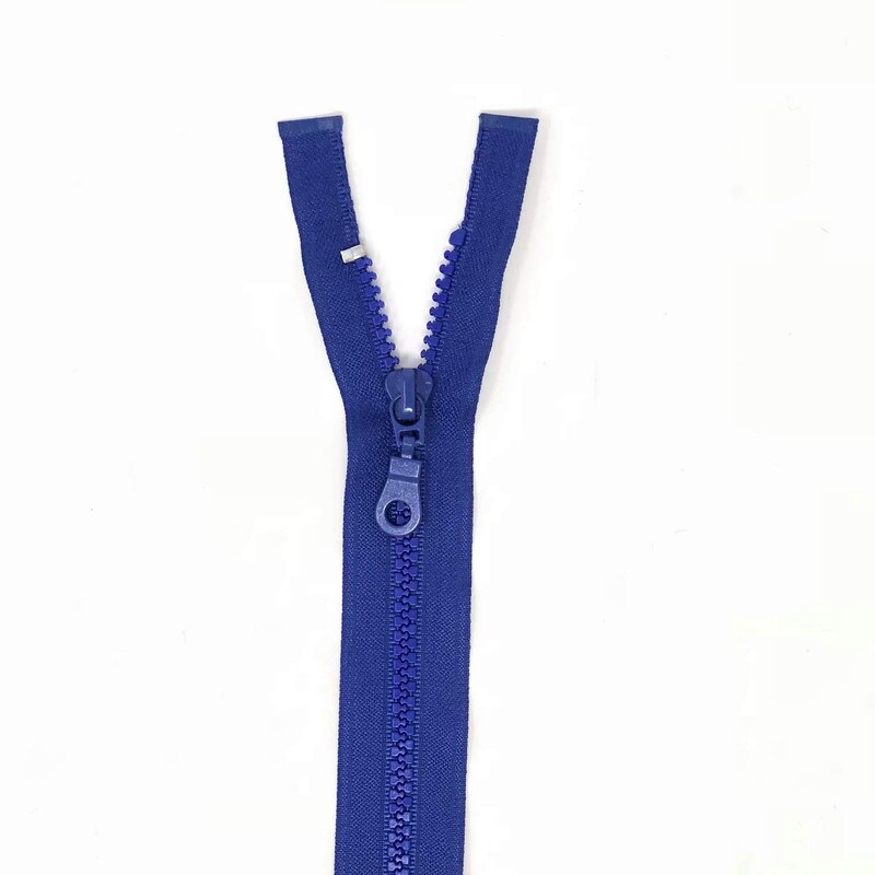 Royal Blue Molded Plastic Jacket Zipper 5MM 9 Inches Open Bottom Separating