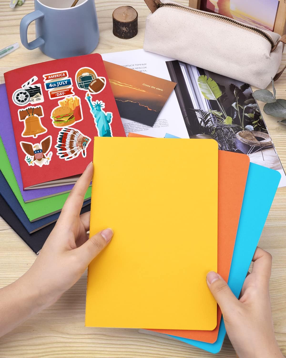 A5 Lined Notebooks Bulk Journals for Kids Writing 16 Packs(5.5x8.3) College Ruled,Colored Notebooks for College Students Teen School Office Supplies Note Taking