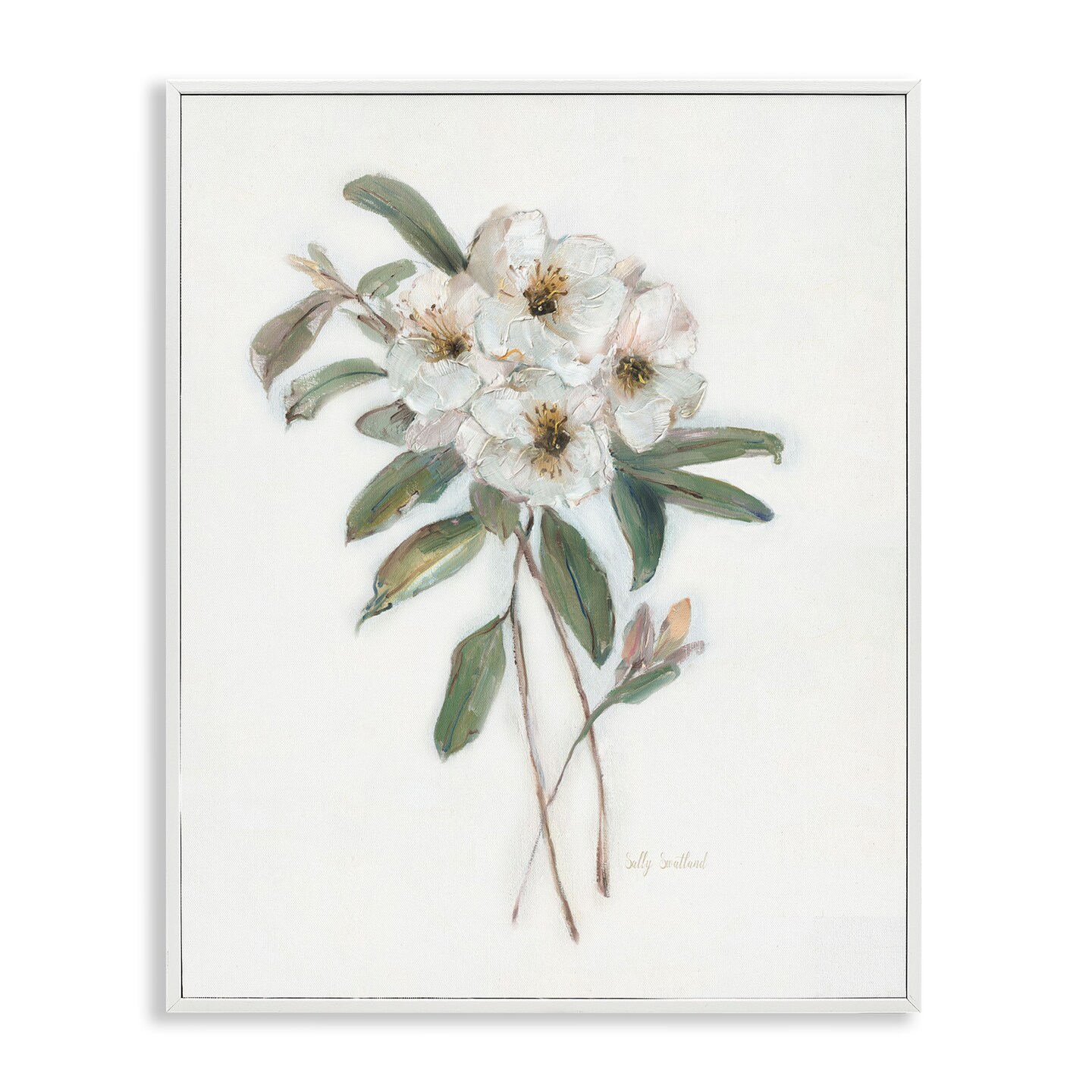 Stupell Industries Flower Sprig Bundle Framed Giclee Design by Sally Swatland